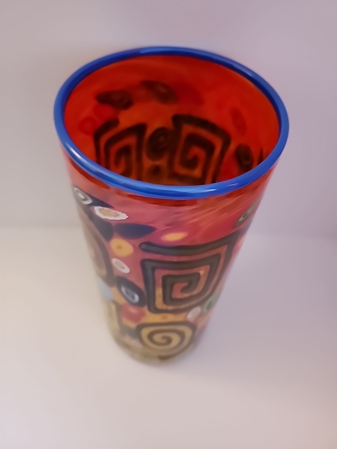 Mad Art Signed Glass Vase 2004 14″ Excellent