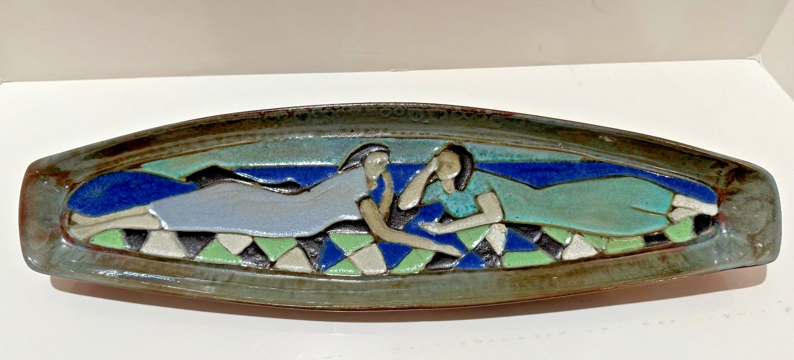 Harris Strong Studio Pottery Platter Signed Ceramic Wall Art
