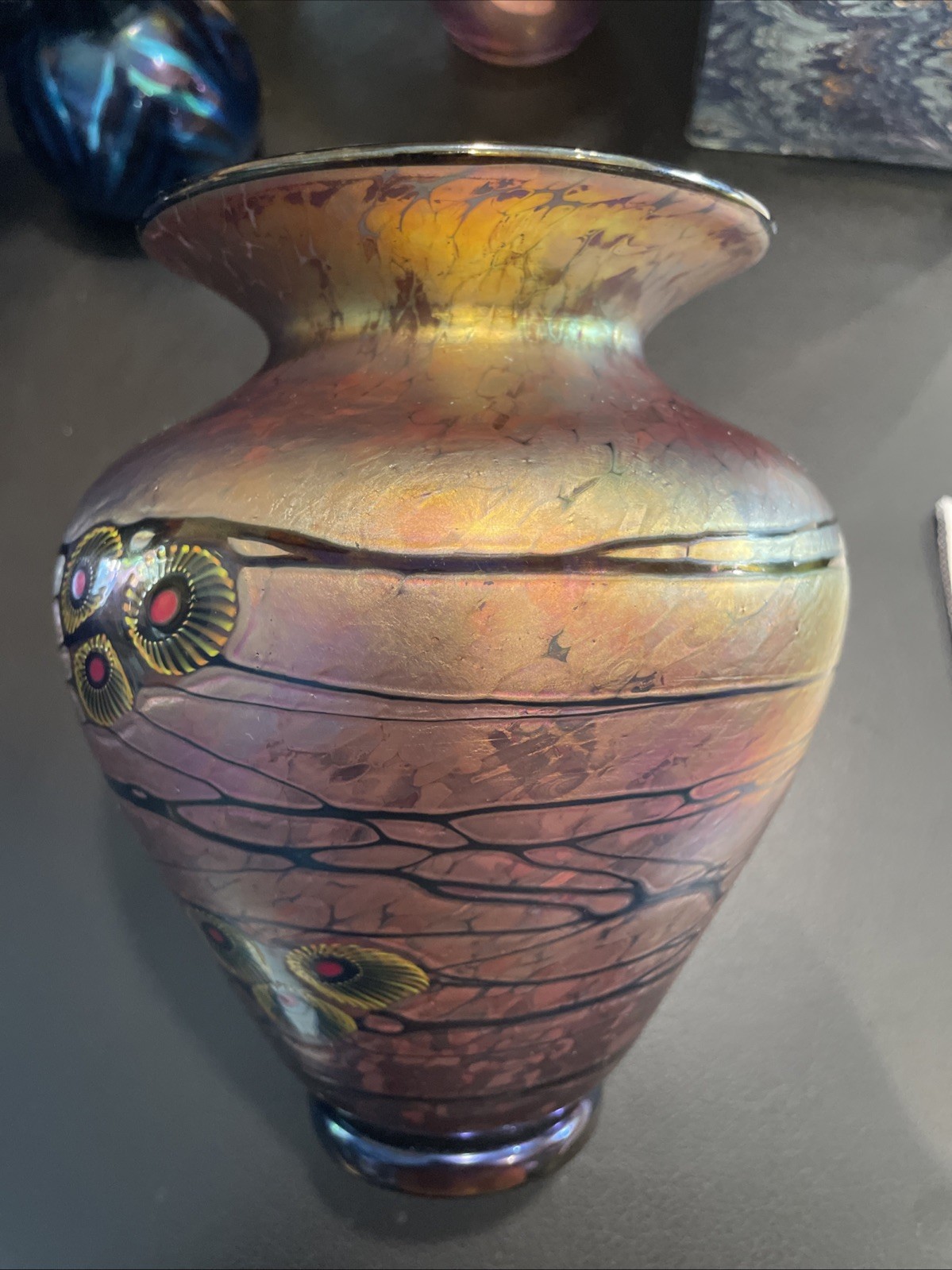 Lindsay Art Glass Iridescent Vase