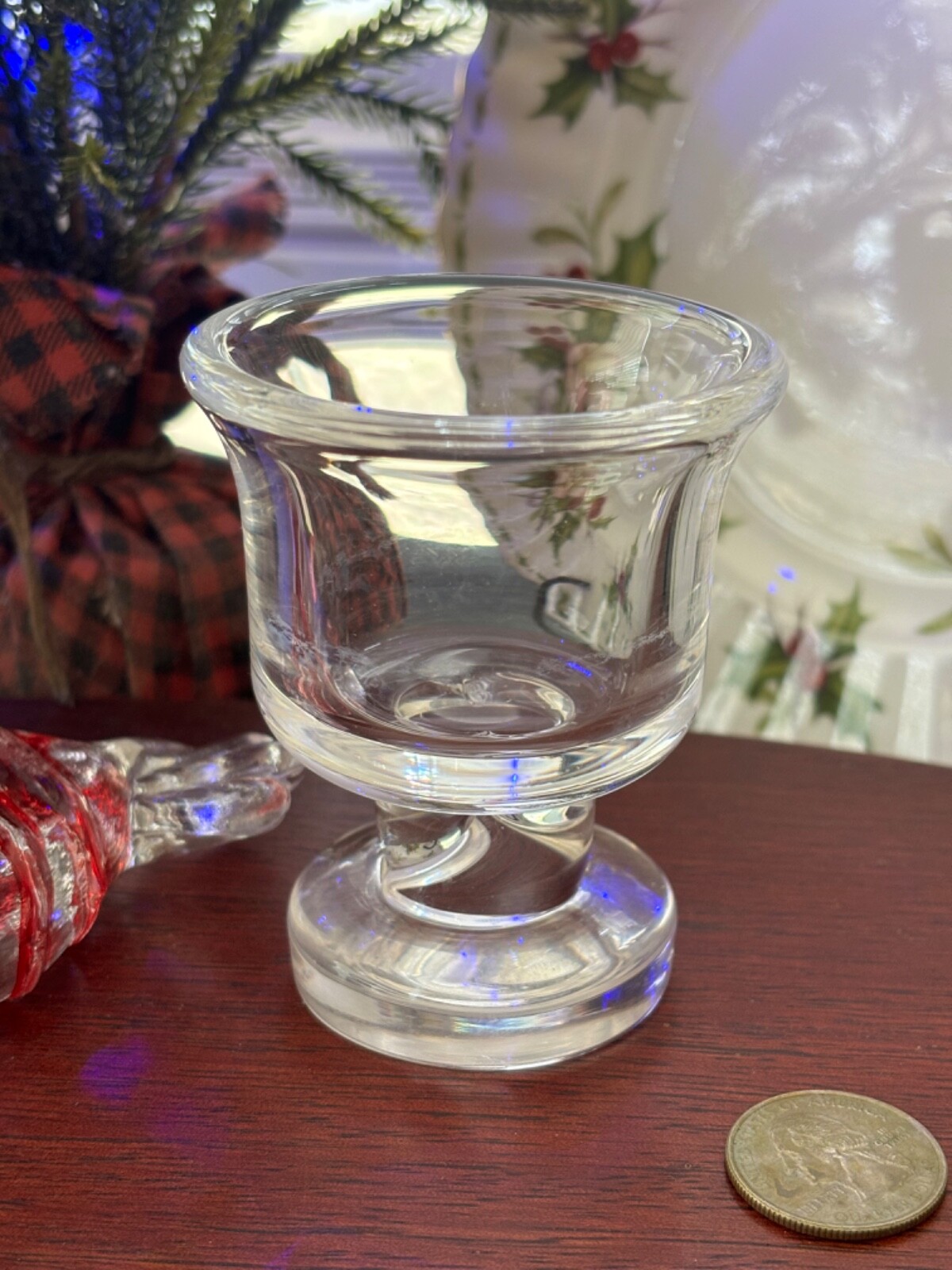 Steuben Crystal Glass Small Urn Style Vase Votive Candle Holder Toothpick
