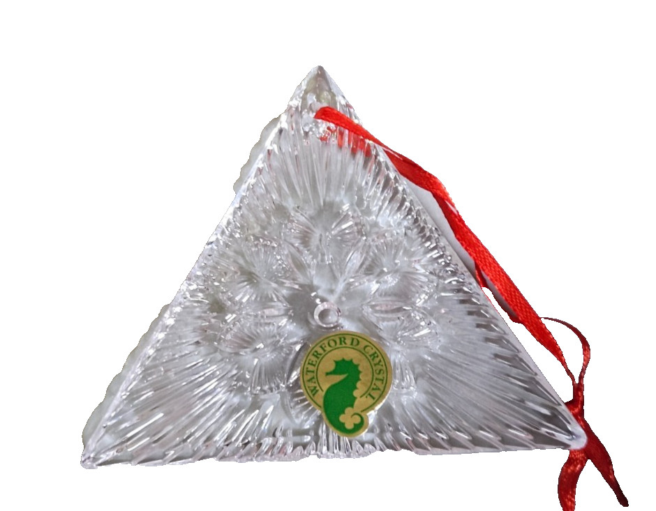 Waterford Crystal Times Square Harmony Triangle Ornament 1052551 + STAND