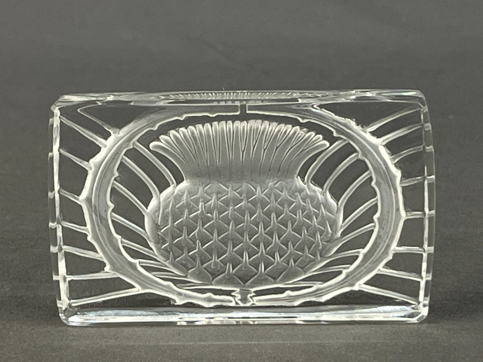 Lalique France Crystal THISTLE 3 1/4″ Paperweight: MINT