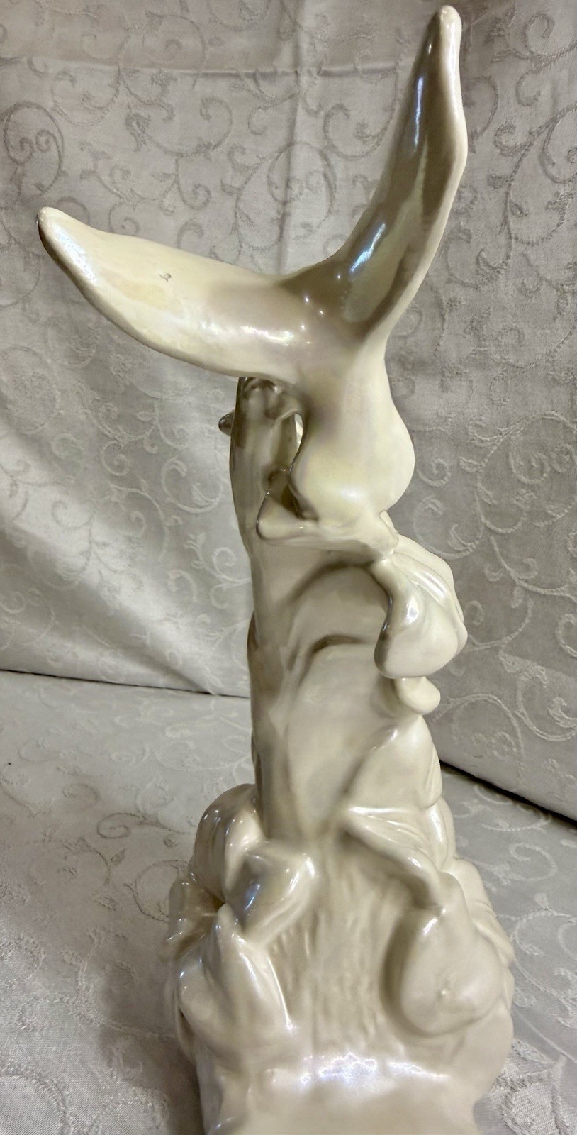 MCM Vintage Haeger USA Pottery Ceramic Hummingbird Planter w/Glass Insert