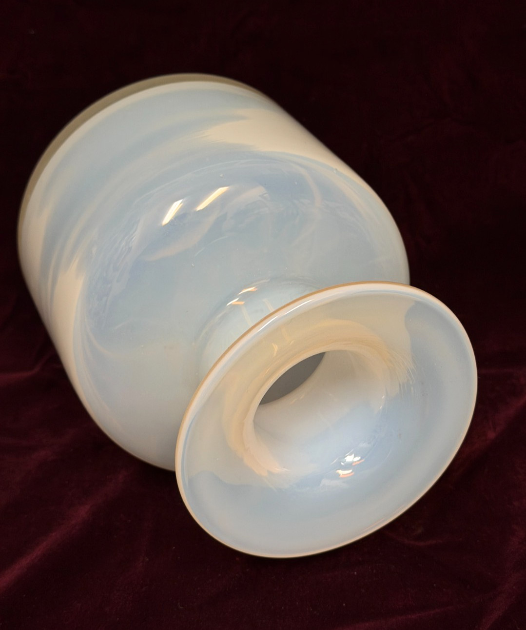 Opaline Glass Vase, MCM, Holmegaard Otto Brauer Danish