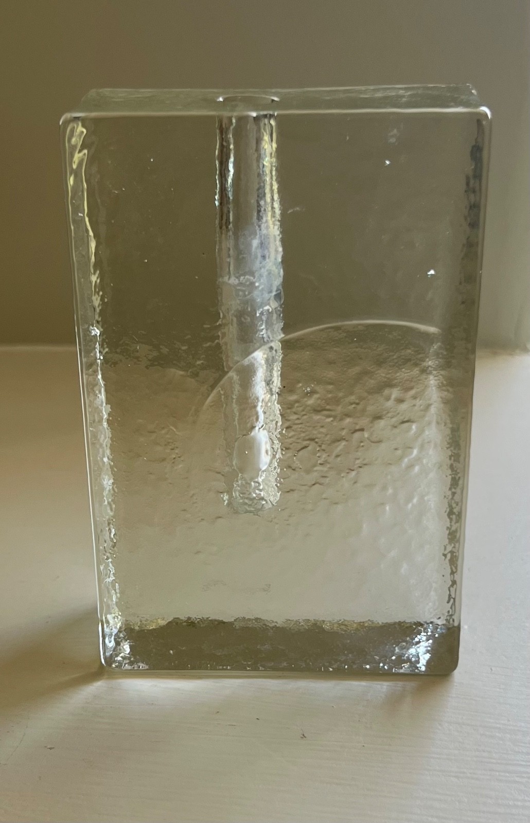1970’S GERMAN WIESENTHAL SOLIFLEUR BLOCK GLASS VASE