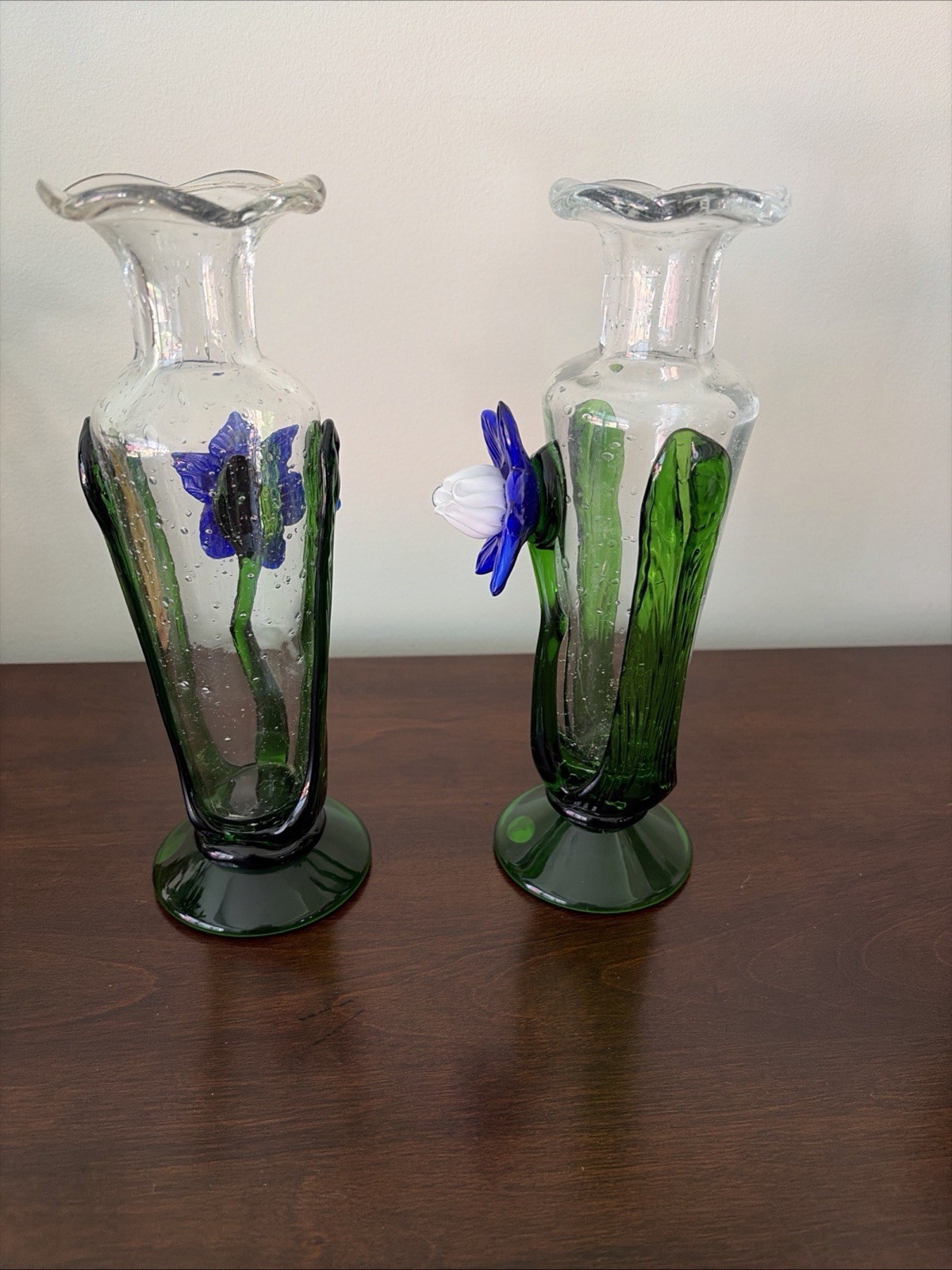 Celebration Blue Iris Hand Blown Vase