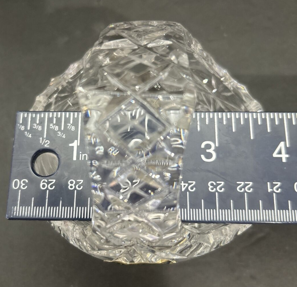 Vintage Violetta 3-3/4” Crystal Basket ~ Made in Poland Hand Cut
