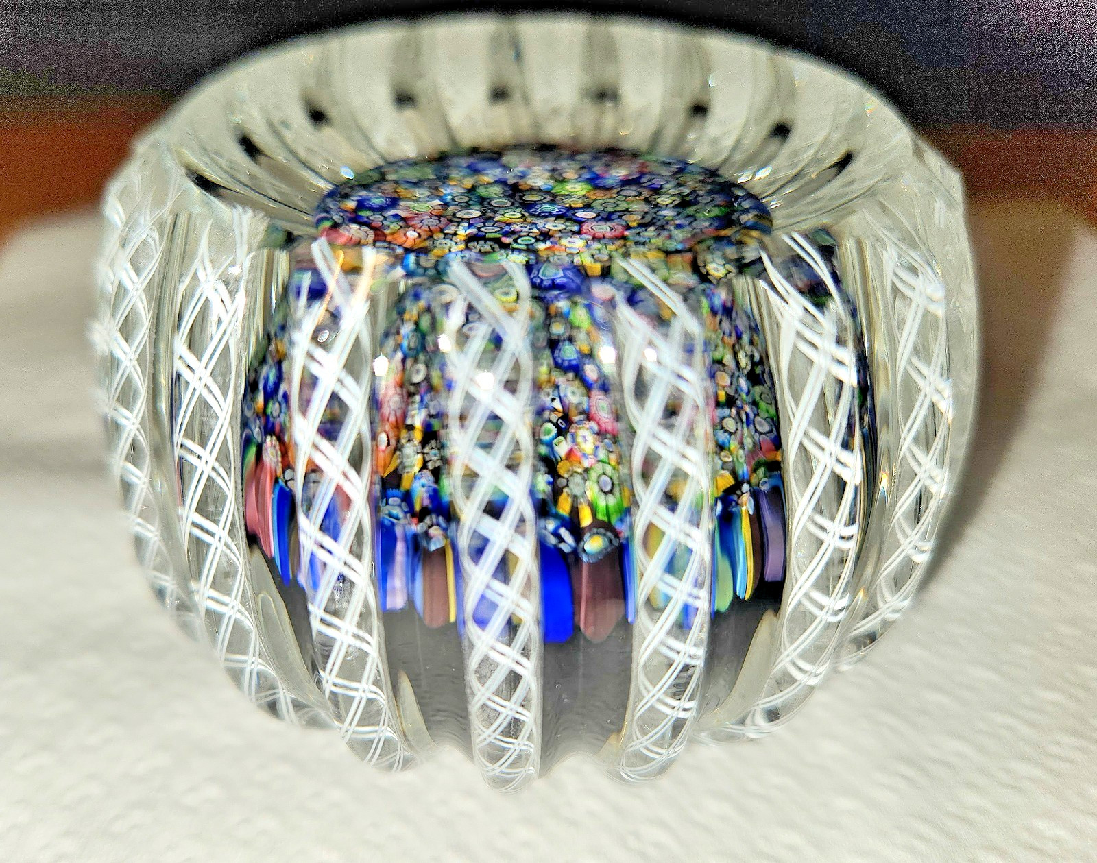 Perthshire Paperweight Millefiori Latticinio Limited Edition