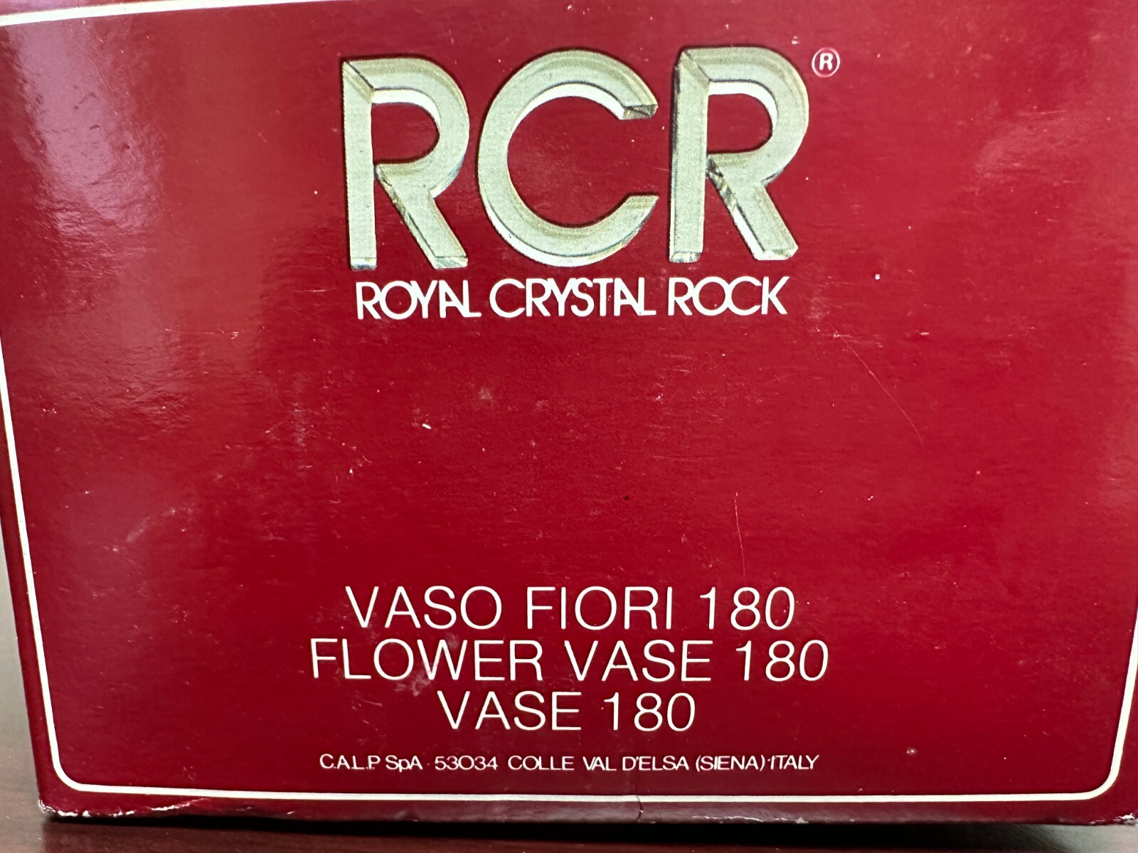 RCR Royal Crystal Rock Lead Crystal Flower Vase w/Box #329721