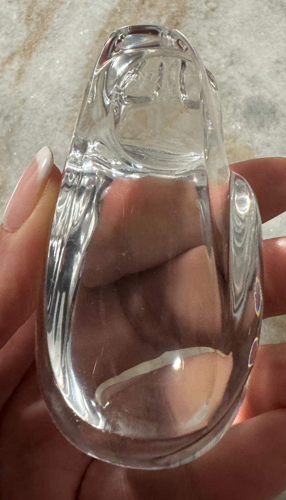 Atlantis Crystal Cat Figurine Paperweight Solid crystal clear 4″ hand blown