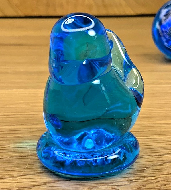 Leo Ward Bluebirds of Happiness Flower Glass Figurines Signed Set 1995 1998 2001