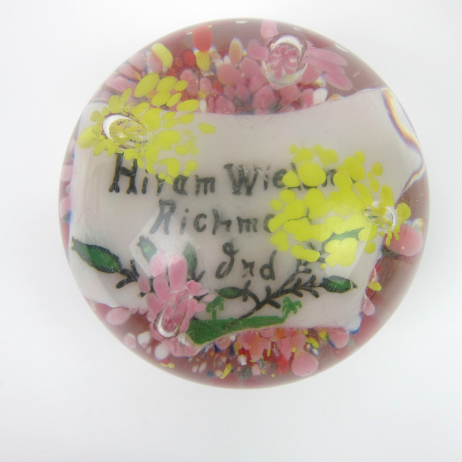 Vintage Art Glass Paperweight Degenhart Cambridge Ohio Hiram Wieland Richmond IN