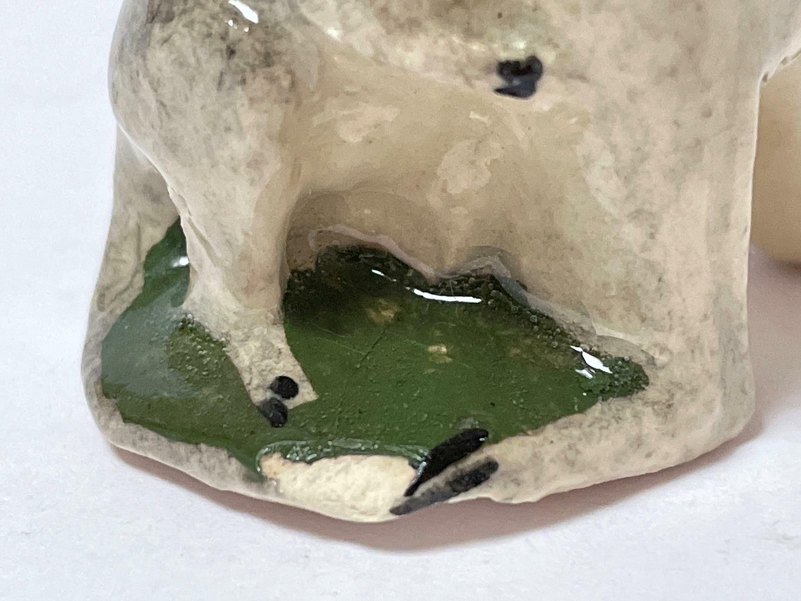 VINTAGE HEBB AUSTRALIAN POTTERY KANGAROO & JOEY FIGURINE SIGNED AF