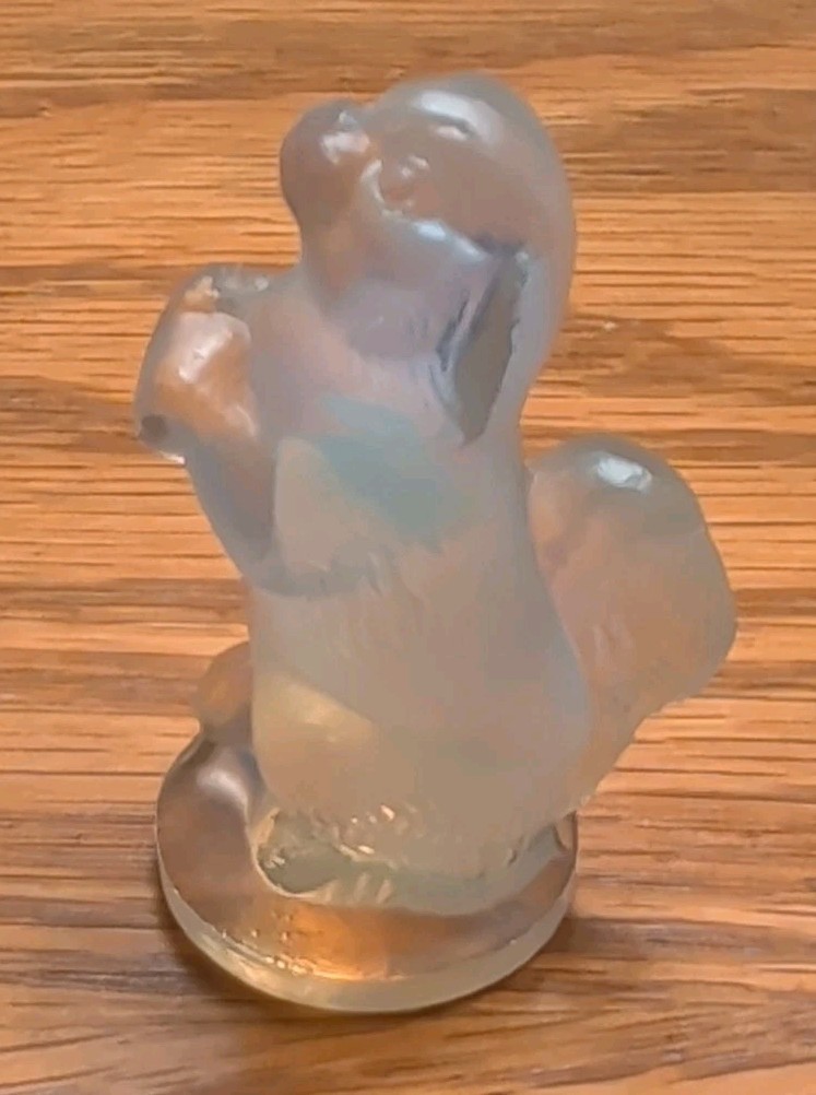 Vintage Sabino Opalescent Glass France Pekingese Dog Figurine