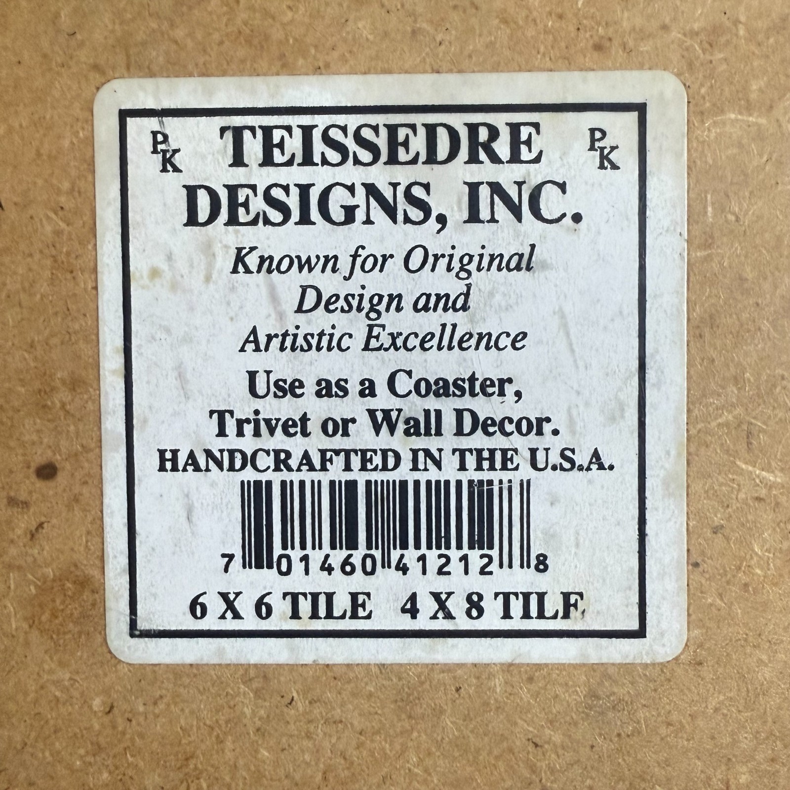 Vintage Teissedre Designs 6×6 Tile of San Xavier del Bac Mission Trivet