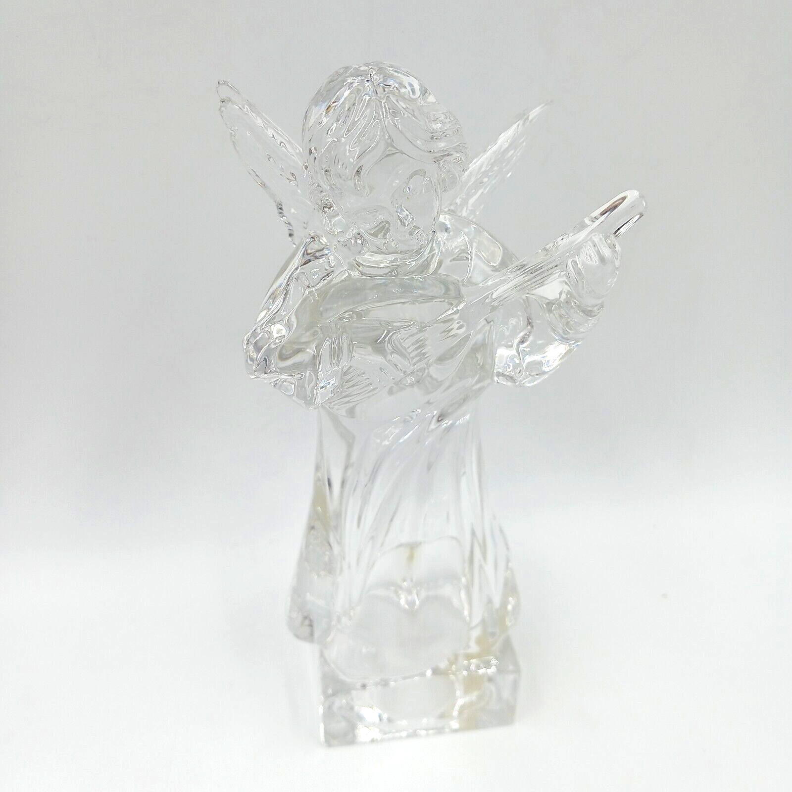 Mikasa Angelic Mandolin Figurine Lead Crystal Herald Collection 8 1/4″ Germany