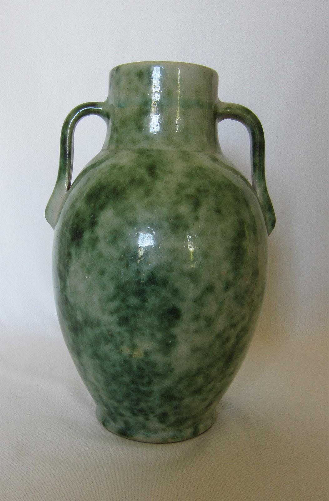 Houghton Pottery Vase, Dalton, Ohio, by Stoin M Stoin, 1926-28 green 10 ½” RARE