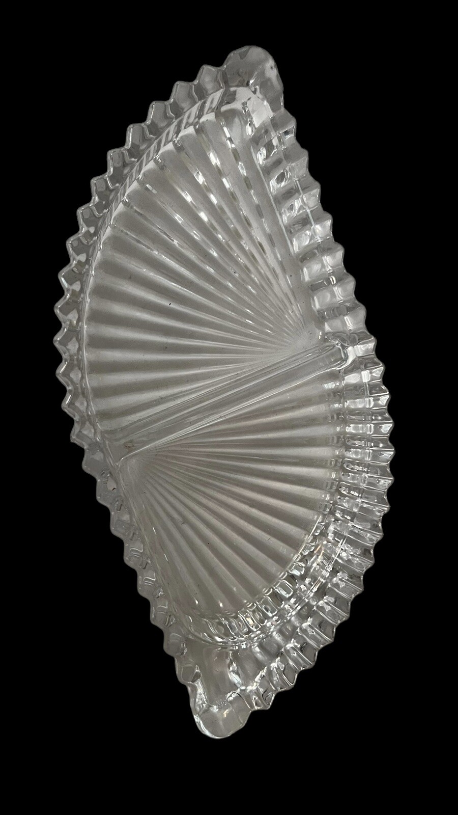 Mikasa Crystal Server, Crystal Divided Server, Gift for Mom, Relish Tray