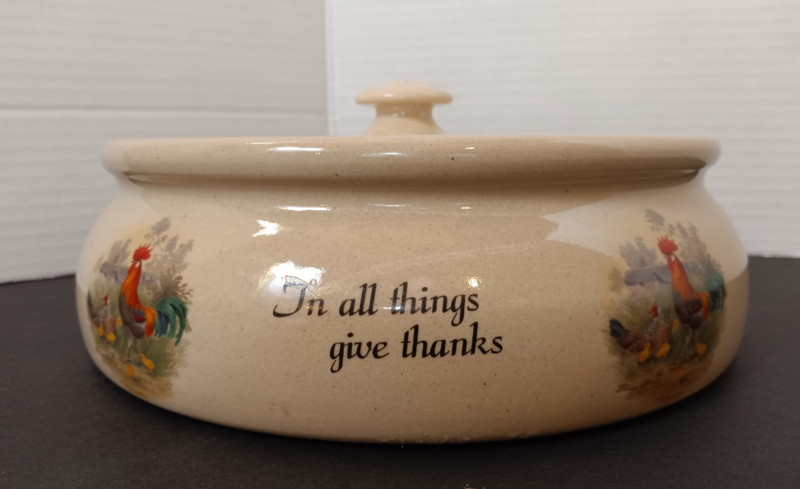VTG Pottery Crock Tureen Server Farmhouse Yesteryears Marshall Texas TX USA