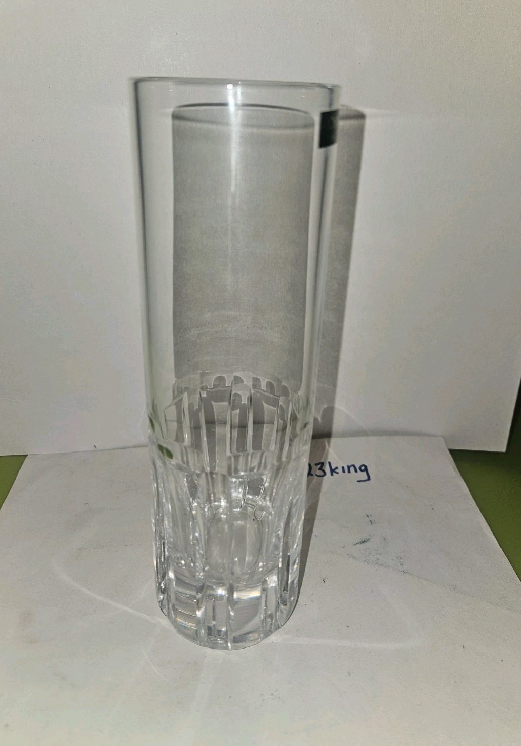 Hoya Bud Vase Made in Japan Crystal Round 7″ Tall
