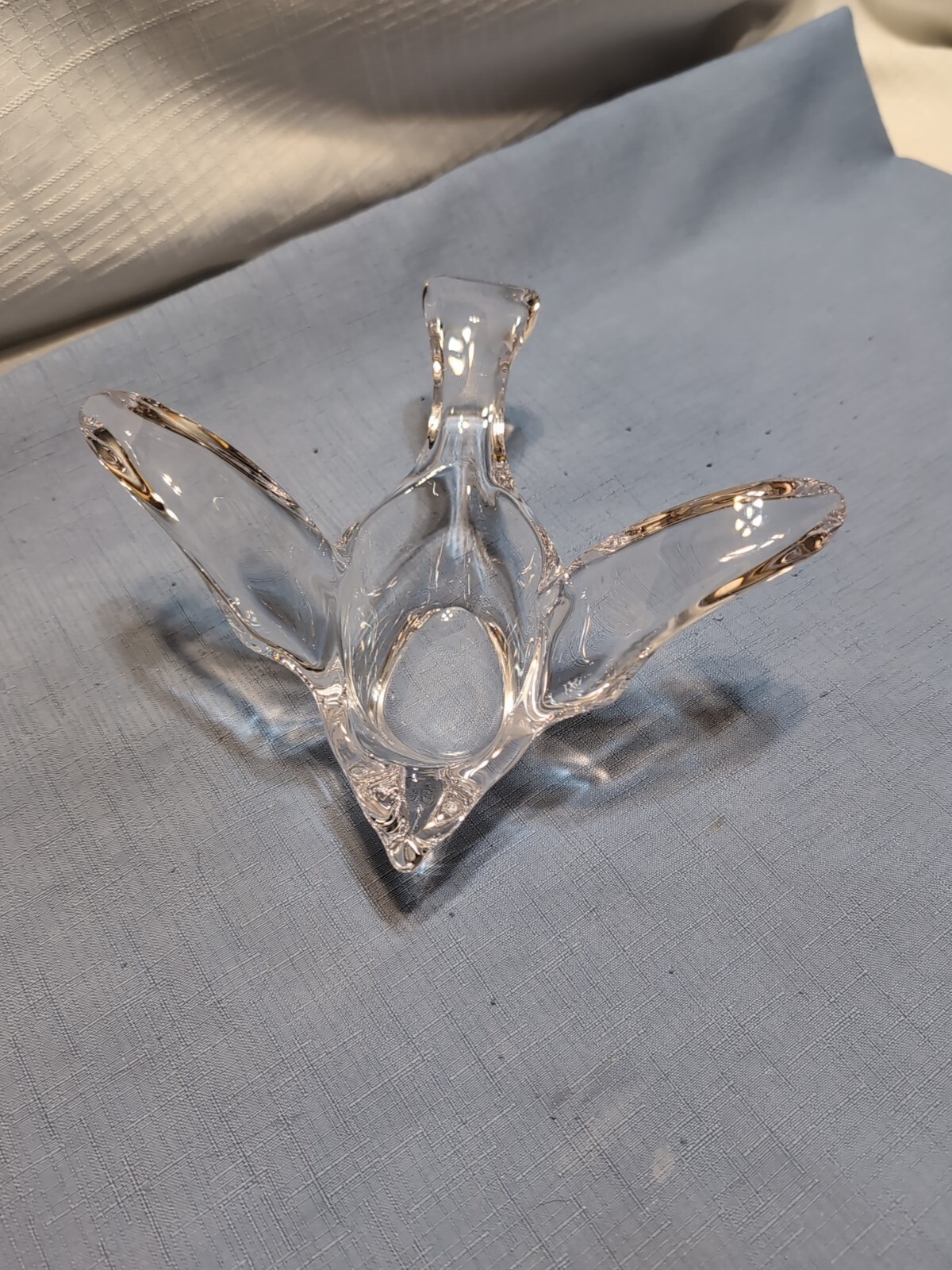Vintage Princess House Lead Crystal Glass Turtle Dove Candy Trinket Dresser Dish