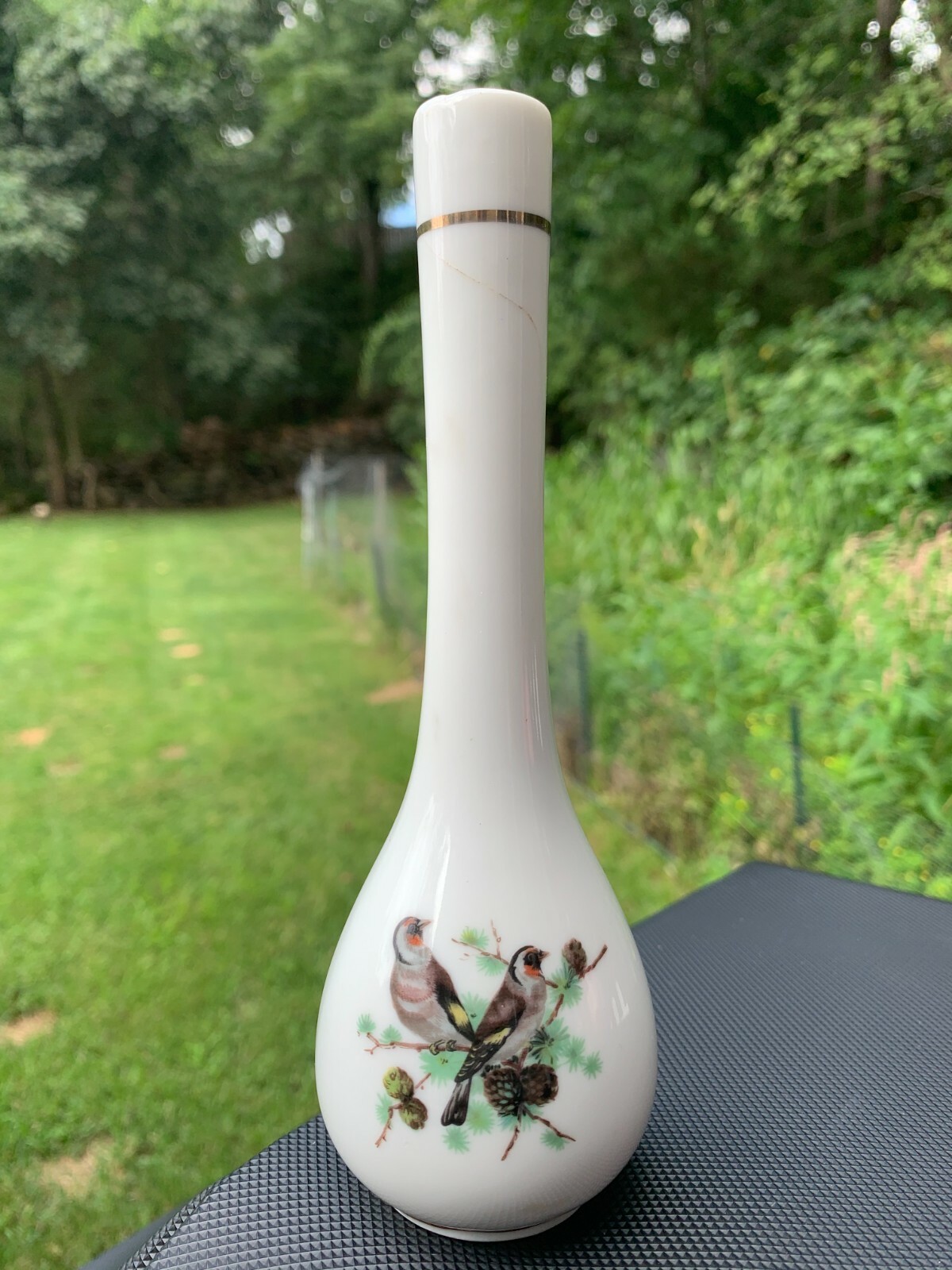 Wildlife Nature Birds Ceramic Flower Bud Vase Porcelin