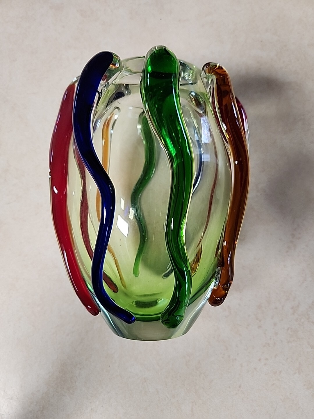 Poland Design Guild 8″ Turino Glass Vase Carpathian Heavy Art Glass
