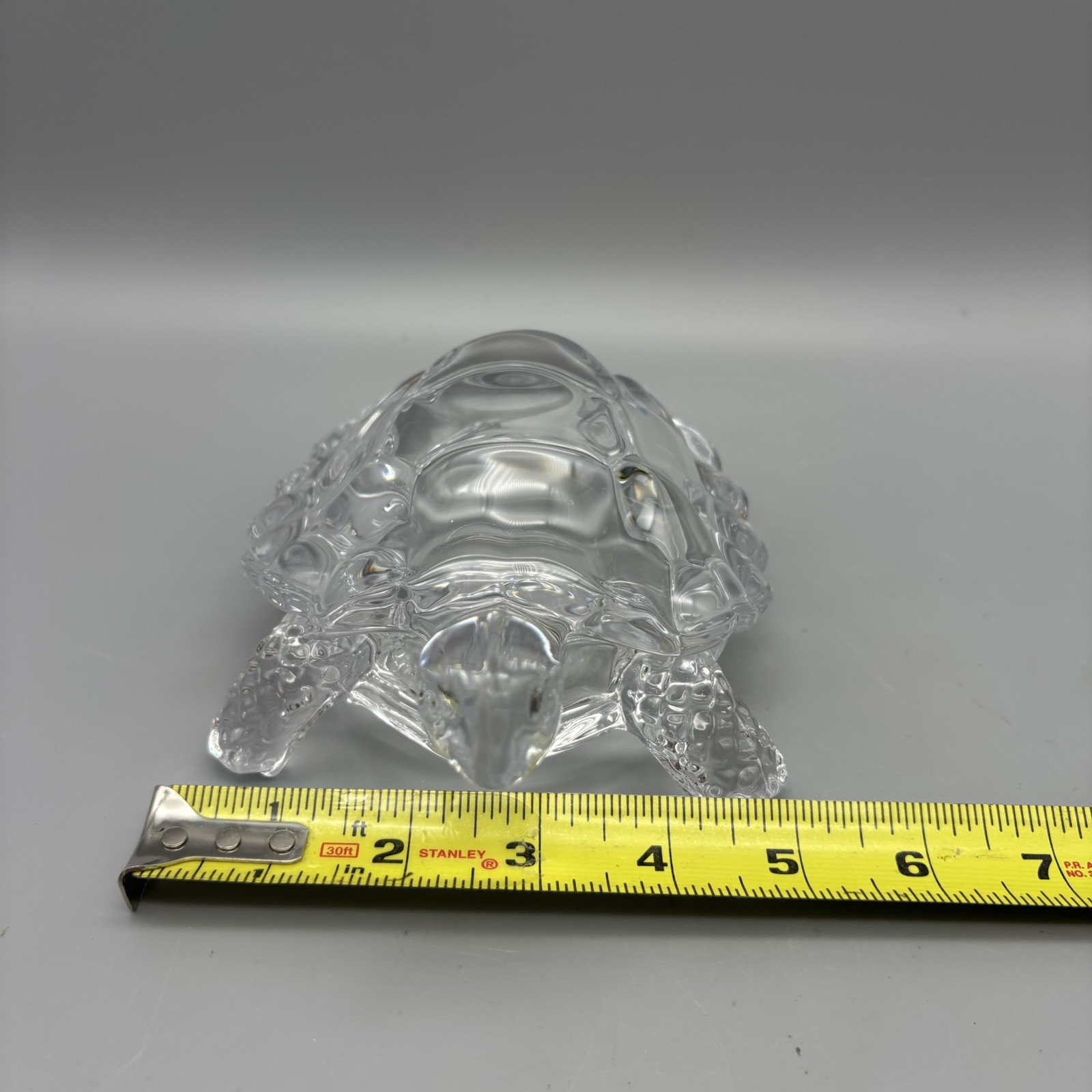 Vintage D’Arques Glass Crystal Tortue/Turtle Figurine Paperweight France 6.75