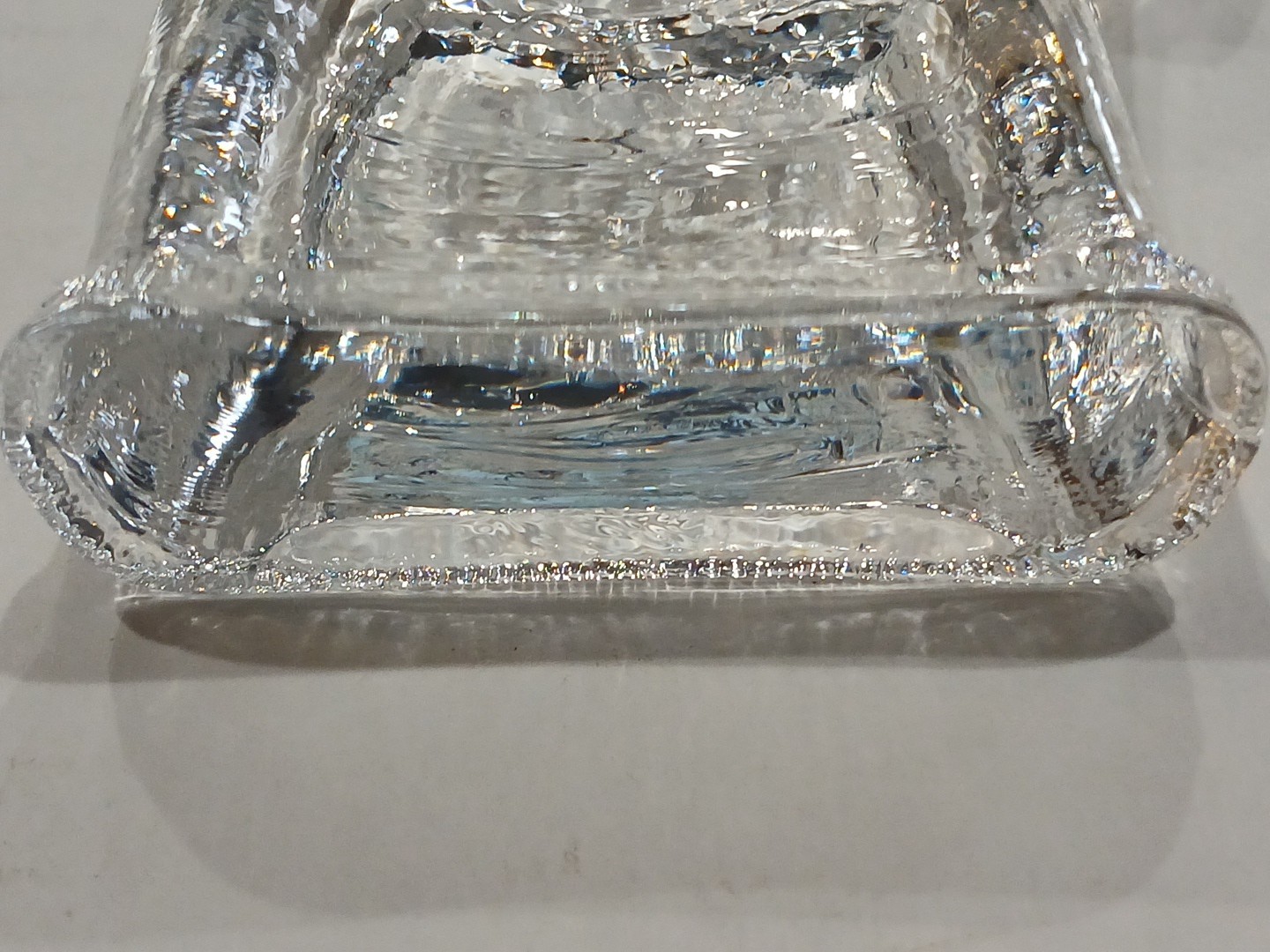 Lindshammar Swedish Clear Crystal Dala Horse Paperweight Art Glass Figurine RARE