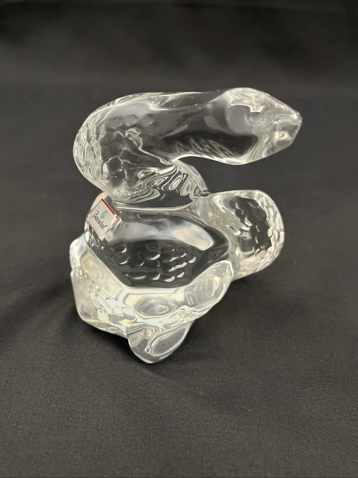 BACCARAT France Crystal ZODIAC COLLECTION Coiled SNAKE Paperweight Figurine (S)