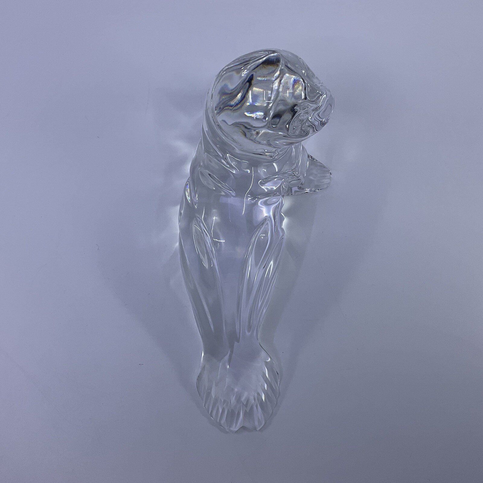 Stamped Waterford Crystal Sea Loin / Large Seal Figurine Desk Paperweight