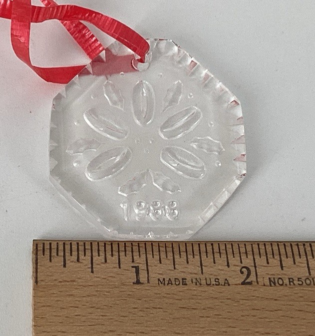 WATERFORD CRYSTAL 1988 RARE FIVE GOLDEN RINGS ORNAMENT MIB 12 DAYS OF CHRISTMAS