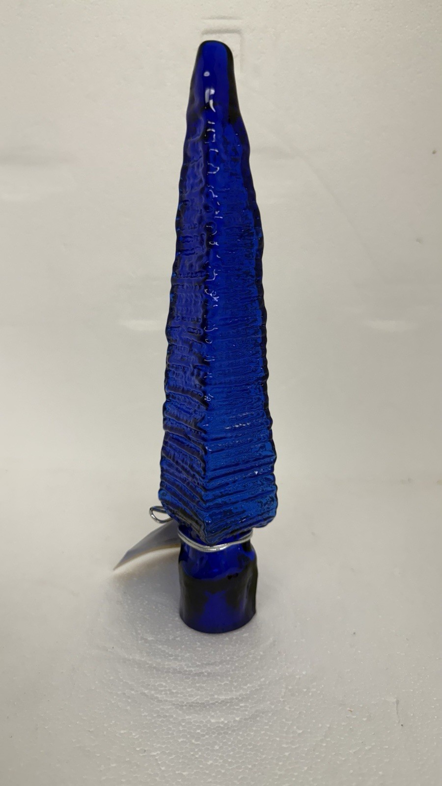 Blenko Glass Sunface Stopper Garden Spear – Cobalt