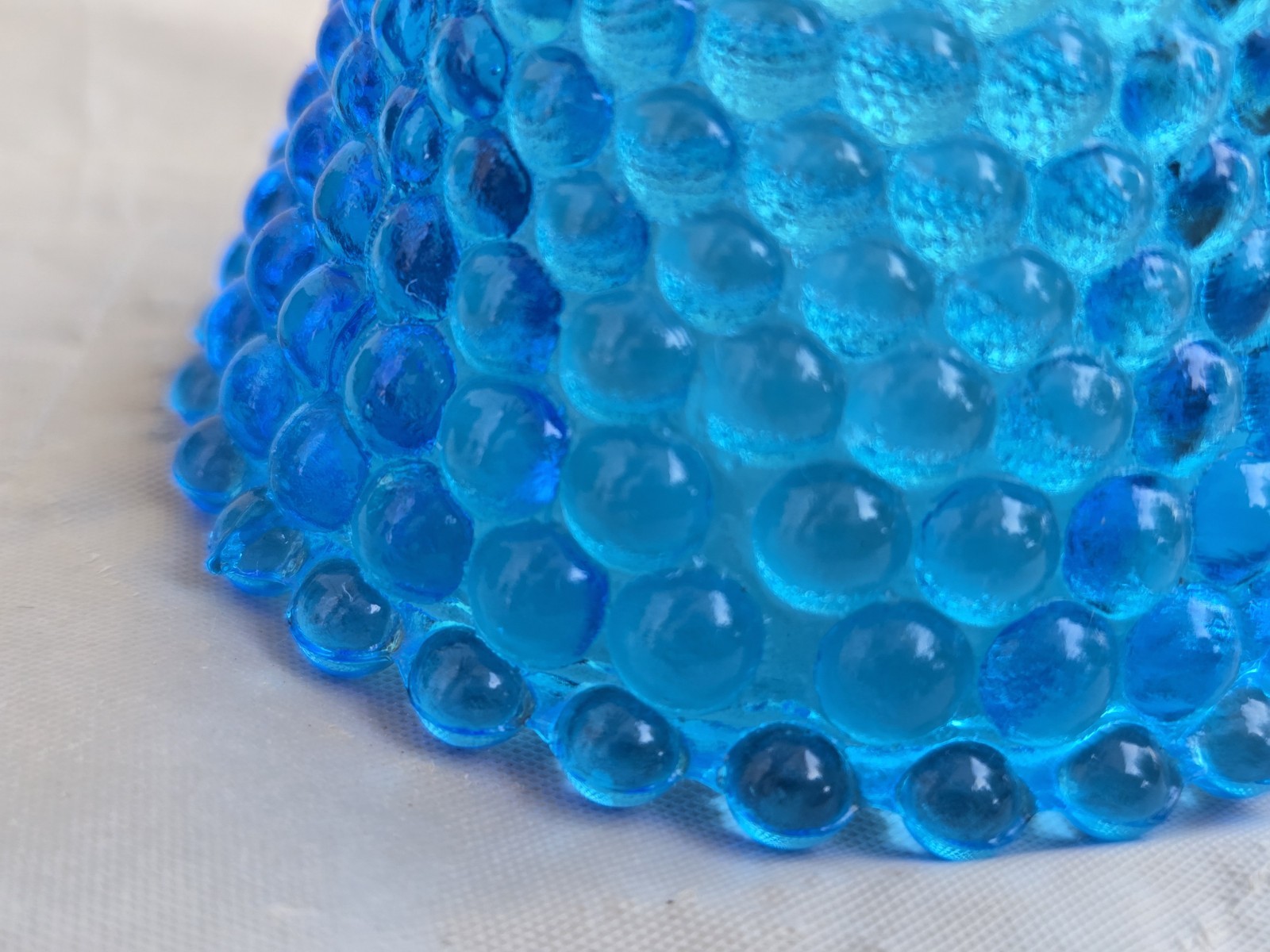 Vintage Blue Hobnail Candle Holders Set Of 2 Glass Votive Holders
