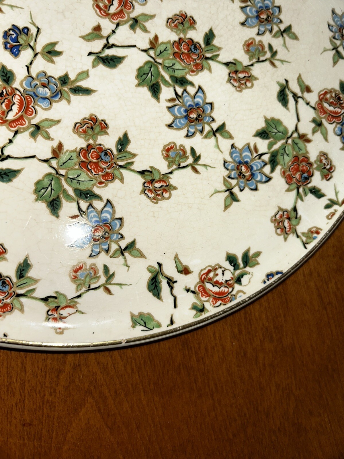 Eton ERPHILA Rose Chintz Porcelain Platter Flat 11” VTG Germany