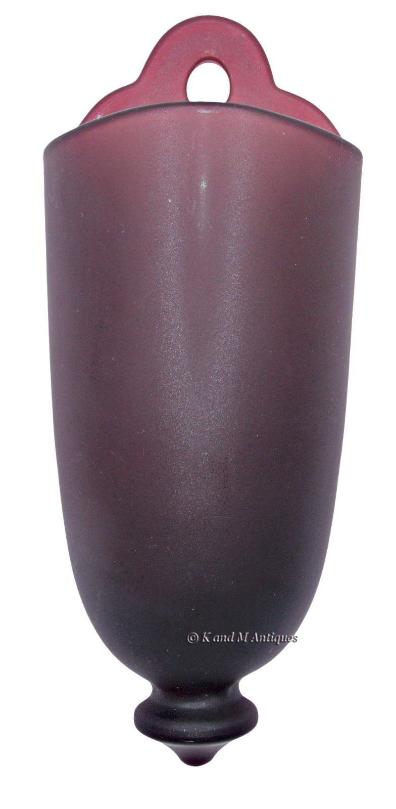 Tiffin  No. 16263 Scarce  Amethyst Satin Wall Pocket / Vase