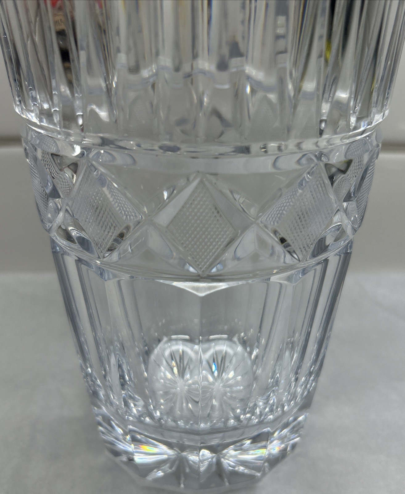 Large Beautiful Vintage Etched Baccarat Vase, Signed. Lovely Detail