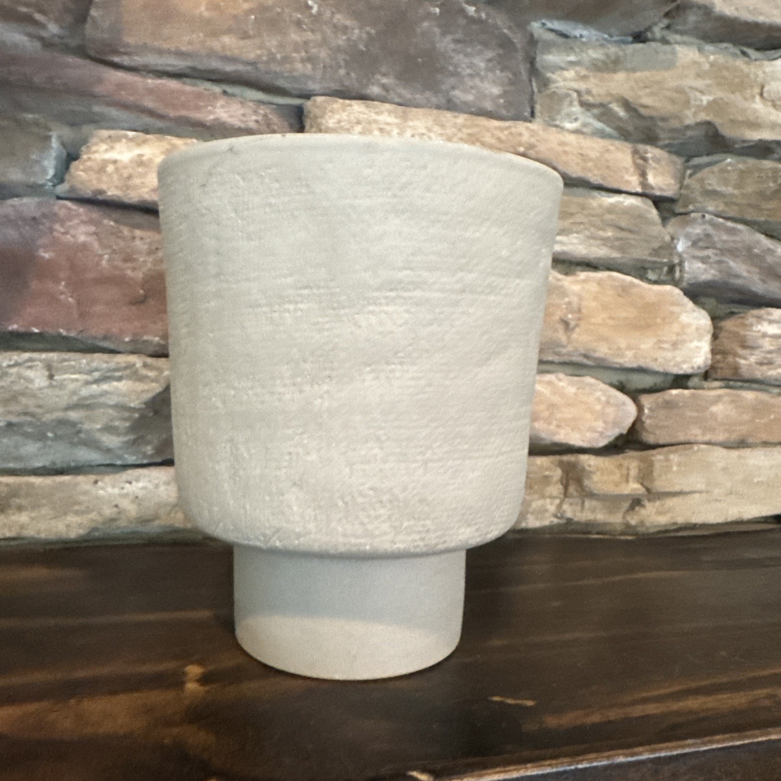 Vtg Unglazed Textured Pottery Chalice Planter BORRALHEIRA, S.A. Portugal