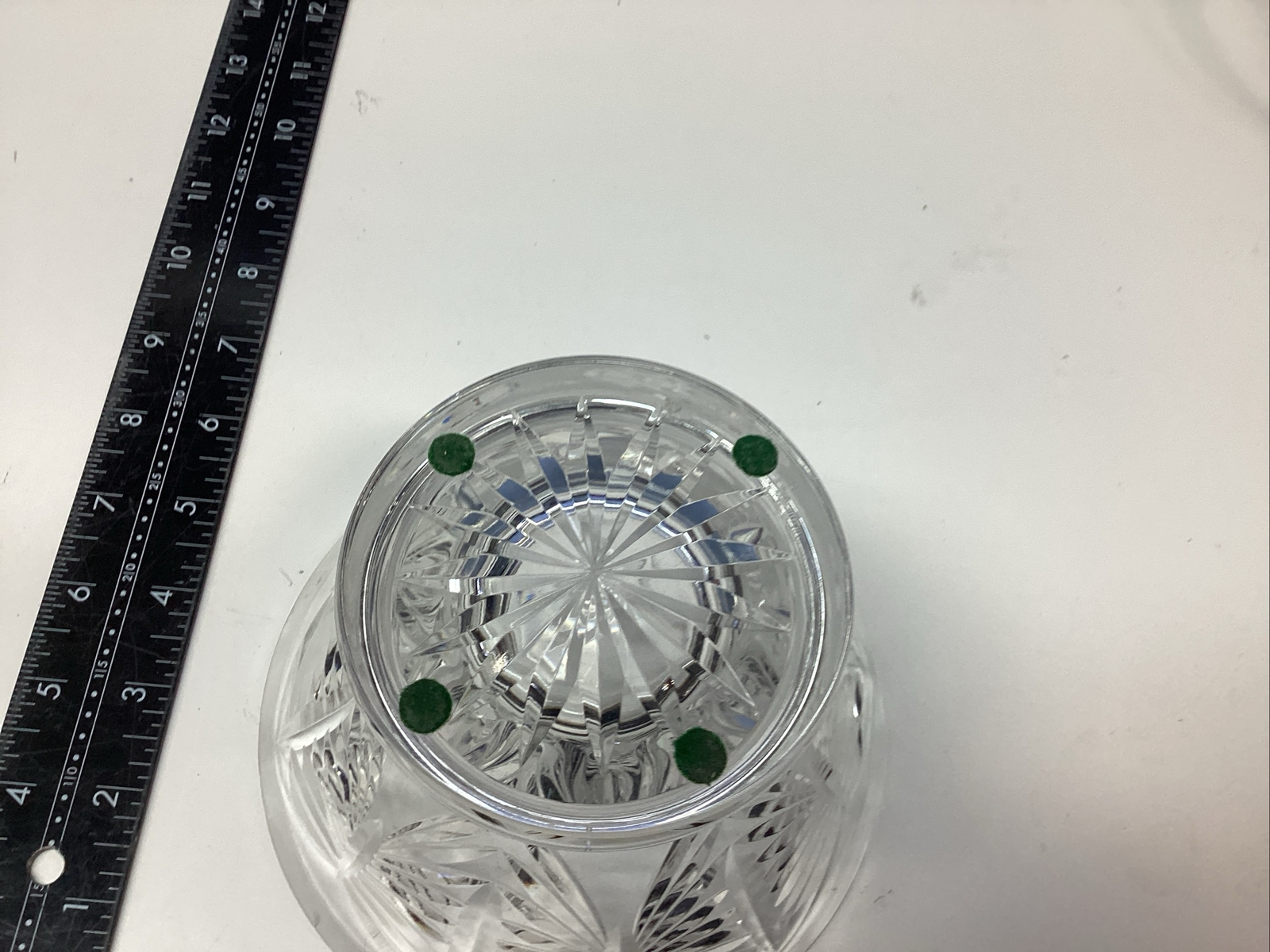 Crystal Waterford Candy Dish Bowl Glass Cut Footed Pedestal Butterfly Cut Neat