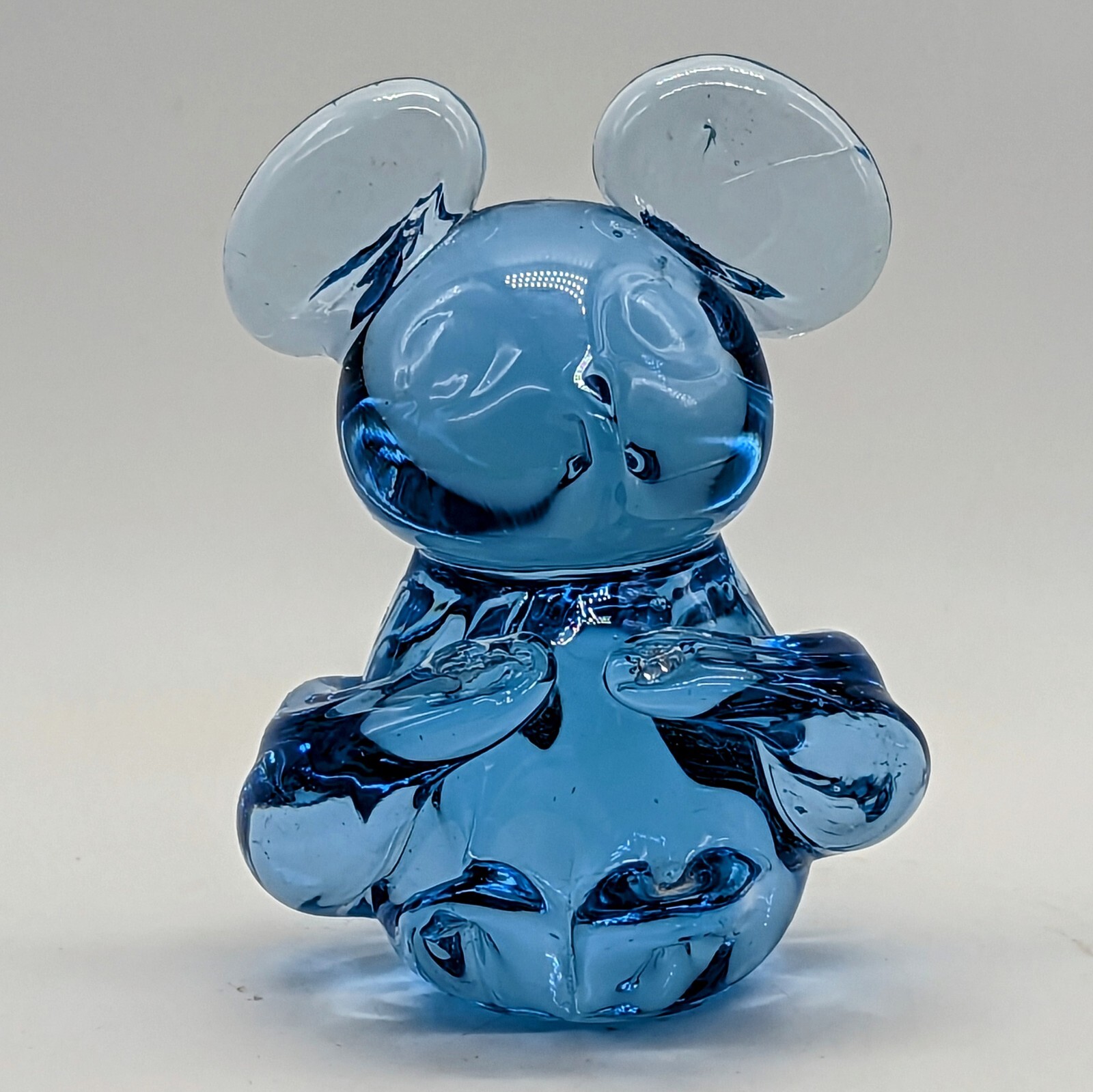 3″ U.S. Commemorative Fine Art Gallery Blue Glass Koala Figurine, Art Glass