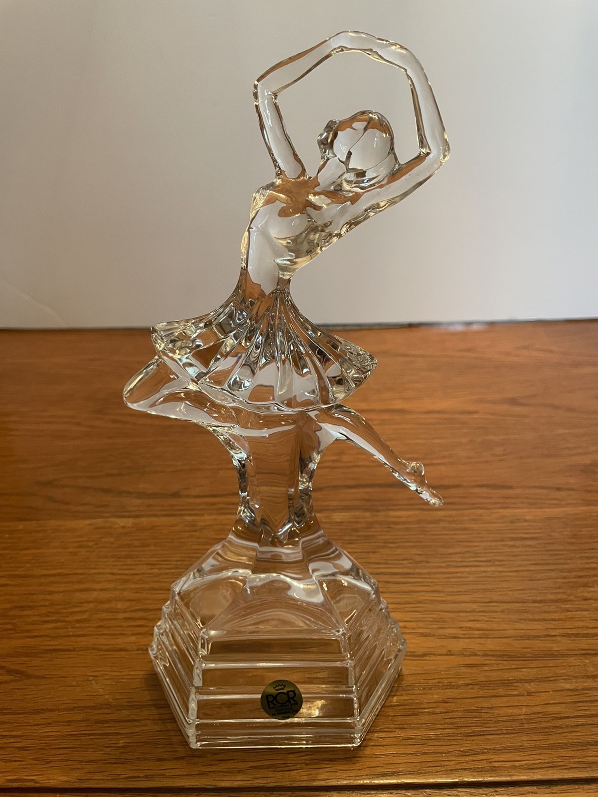 RCR Royal Crystal Rock 24% Lead Crystal Ballerina Figurine Trophy Base – Italy