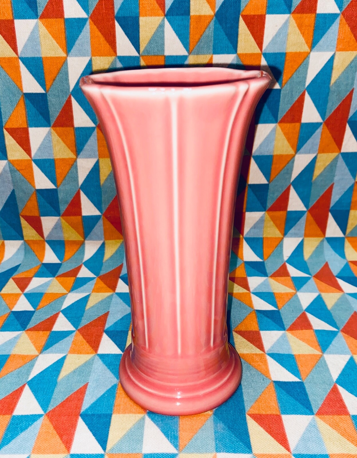 FIESTA Limited Run HTF small pink Peony 8” flower vase NEW FIESTAWARE free ship