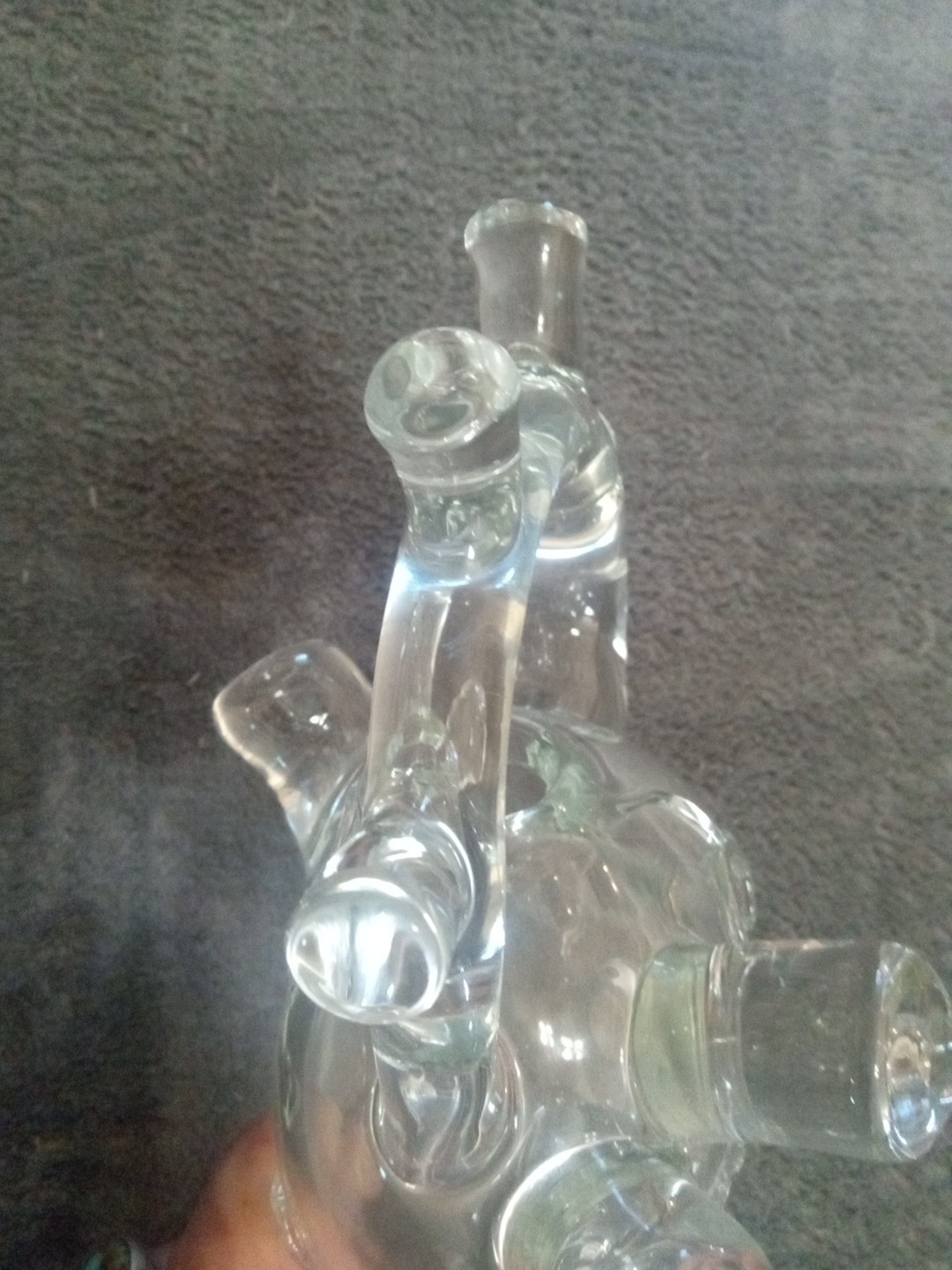 Glass Handmade Hanging Heart Vase Thick Heavy Very Unique Design OOAK Beautiful