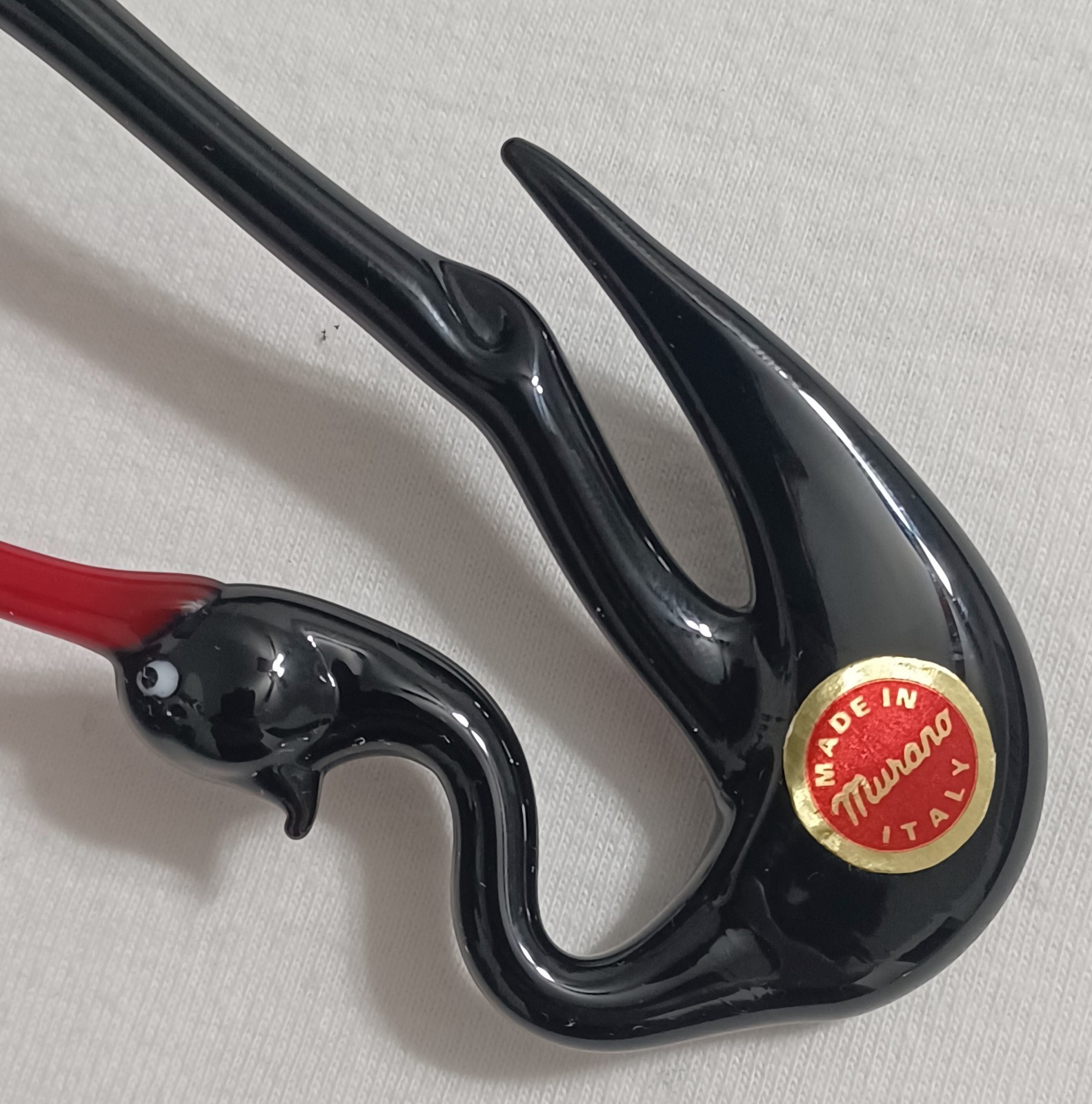 (2) Rare MURANO Glass Cranes, Italian Murano Glass Miniature Figurine Herons 👀
