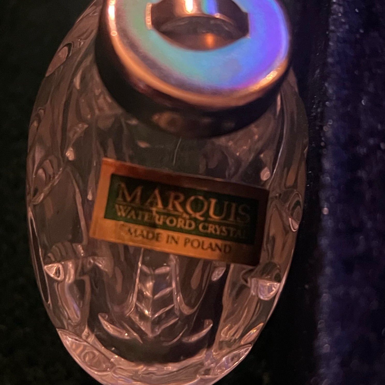 Marquis By Waterford Crystal Made In Poland Etched Bubble Heart Ornament