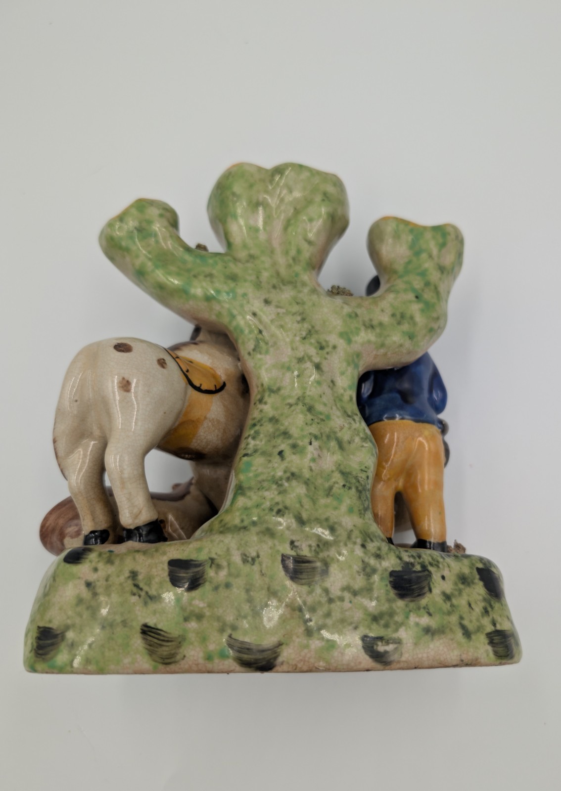 Antique Staffordshire Victorian Figure of Huntsman Horse And Wild Boar