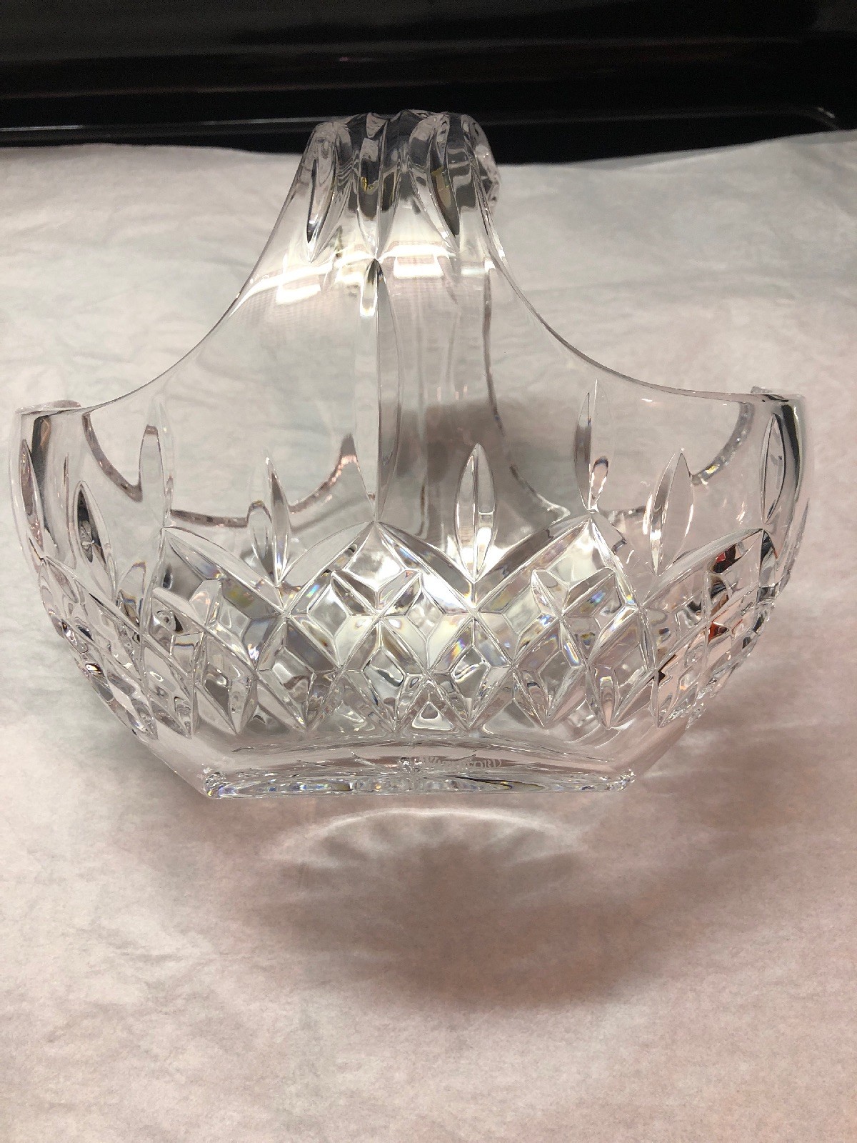 Waterford Crystal Lismore 7 1/2” Diamond & Wedge Cut Basket MUC