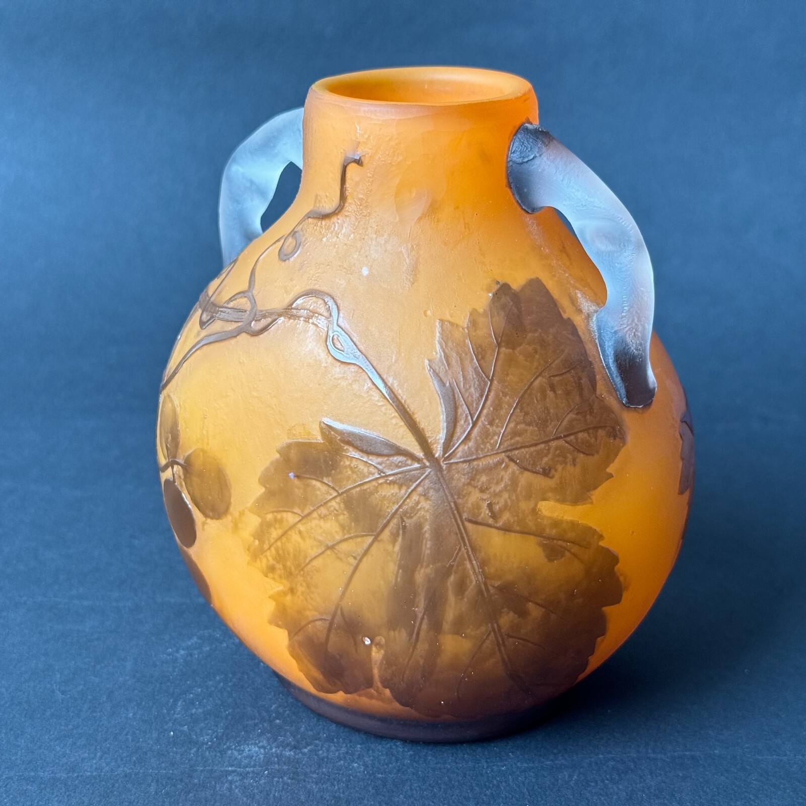 Andre Delatte, acid etched sferical vase