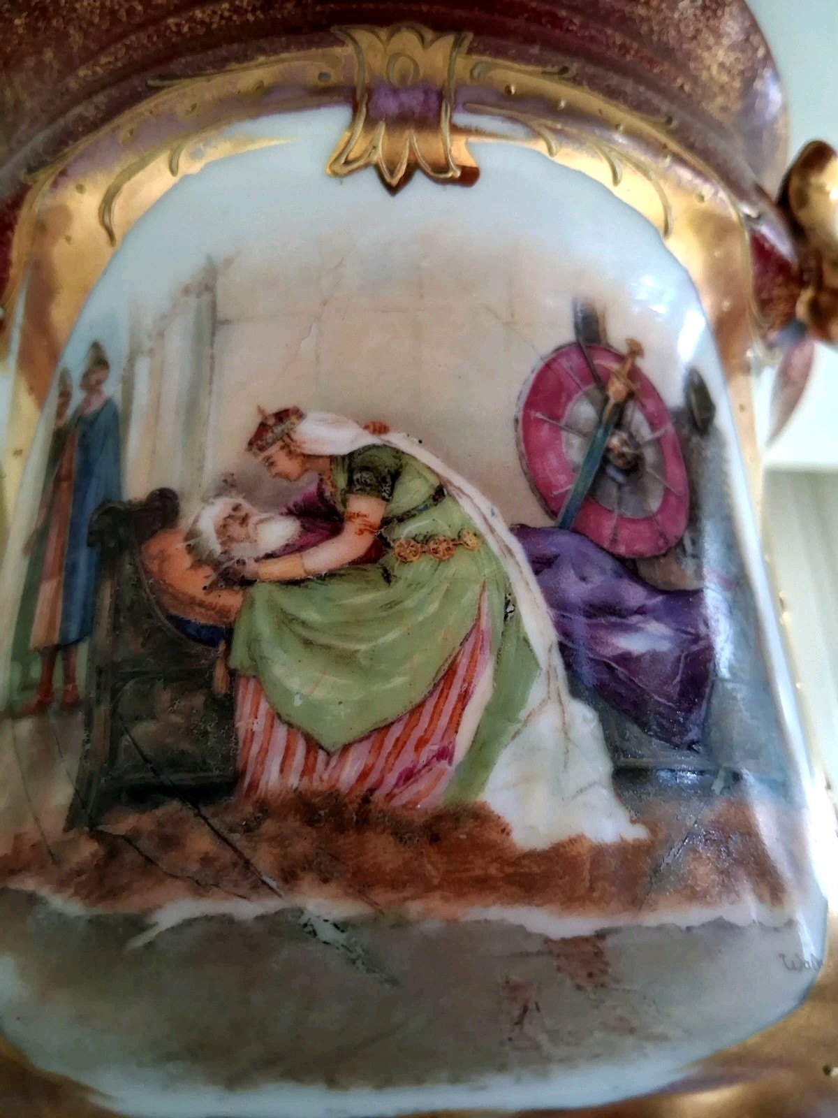 Fine Antique Victoria Porcelain 3 Handled Loving Cup 1900-1919