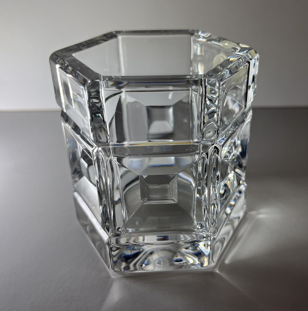 Rosenthal Domus Crystal Hexagon 3.25 Inch Votive Holder Germany